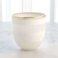 Picture of STRIPED ALABASTER BOWL-WHITE/GOLD