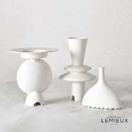 Picture of CAMILLE GEOMETRIC VASE-WHITE