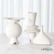 Picture of CAMILLE GEOMETRIC VASE-WHITE