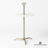 Picture of CHLOE TABLE-LIGHT ANTIQUE BRASS/WHITE MARBLE