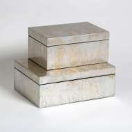 Picture of CHAMPAGNE SILVER LEAF BOXES