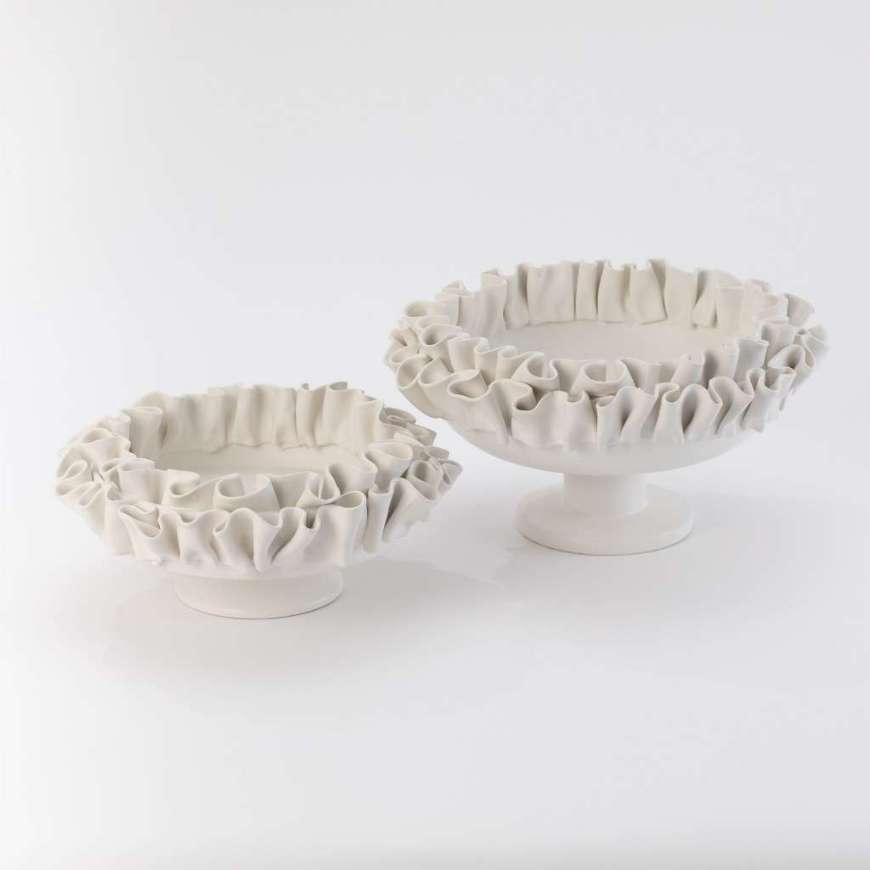 Picture of RUFFLED BOWL-MATTE WHITE