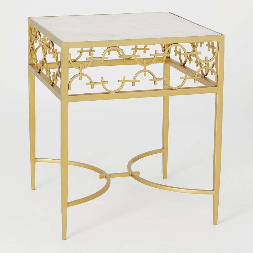 Picture of C-FRET SIDE TABLE-GOLD