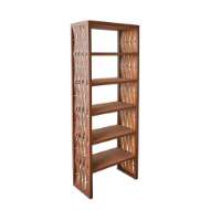 Picture of WOVEN LEATHER ETAGERE-SADDLE