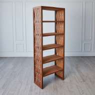 Picture of WOVEN LEATHER ETAGERE-SADDLE