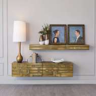 Picture of ABSTRACT BLOCK CABINET-BRASS