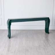 Picture of SLICED CABRIOLE CONSOLE-GREEN LACQUER