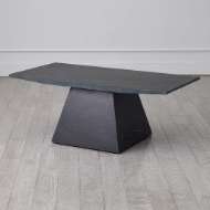 Picture of AERO COCKTAIL TABLE-BLACK LEATHERED MARBLE