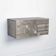 Picture of ABSTRACT BLOCK CABINET-LEFT-SILVER