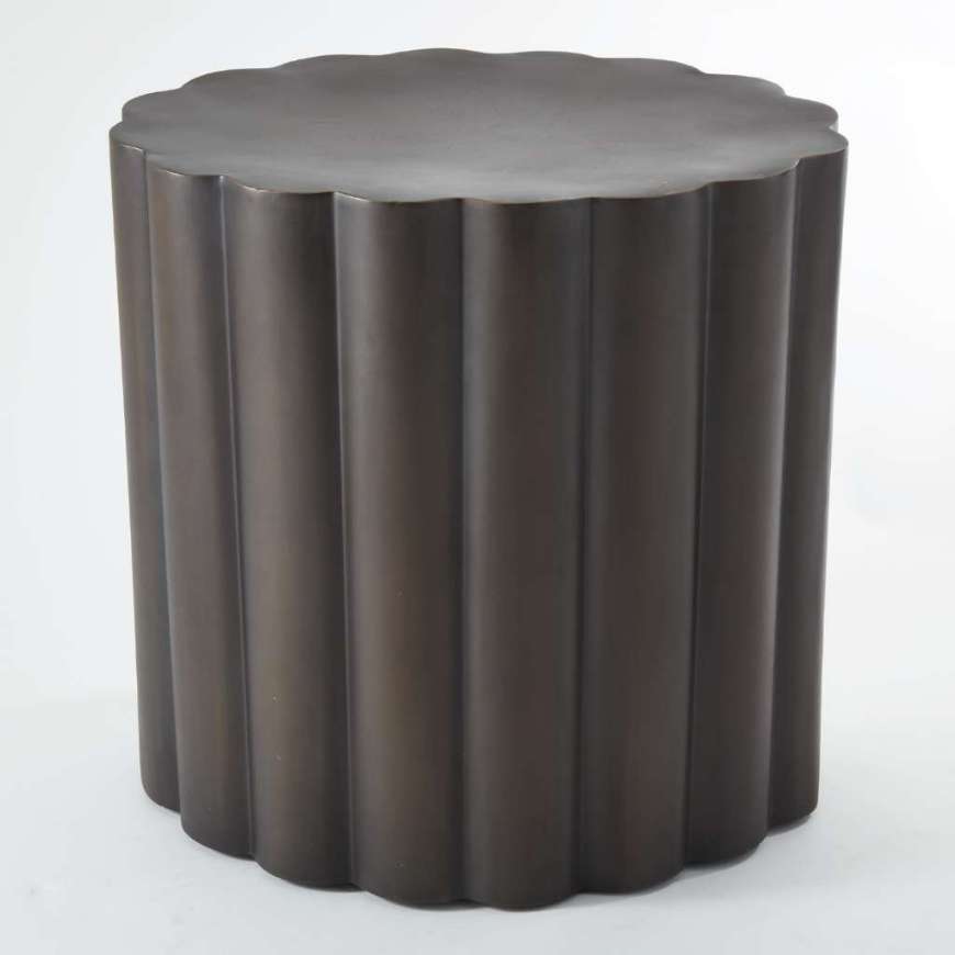 Picture of FLUTED TABLE-ANTIQUE BRONZE FINISH