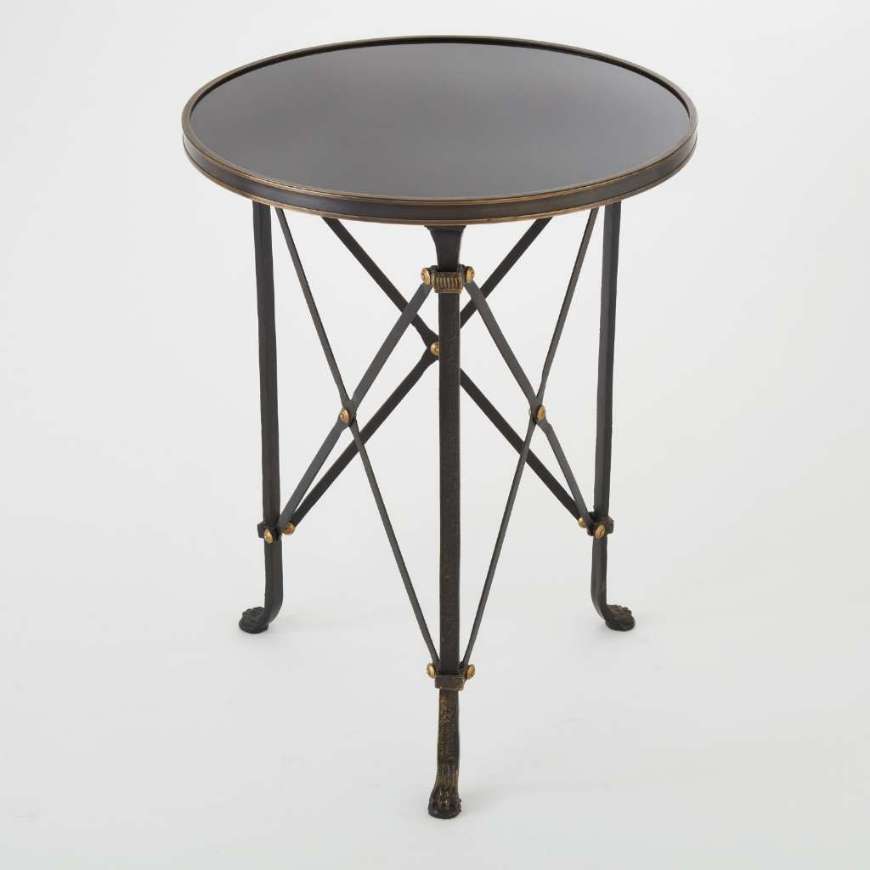 Picture of DIRECTOIRE TABLE-IRON W/BLACK GRANITE TOP