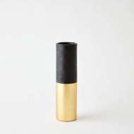 Picture of COLLINS VASES-MATTE BLACK/GOLD METALLIC