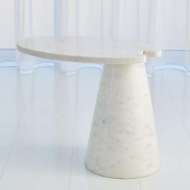 Picture of CONE CANTILEVER TABLE-WHITE MARBLE