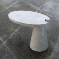 Picture of CONE CANTILEVER TABLE-WHITE MARBLE