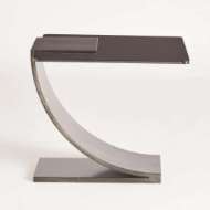 Picture of SIDE TABLE W/SMOKE GLASS-LIGHT GUNMETAL