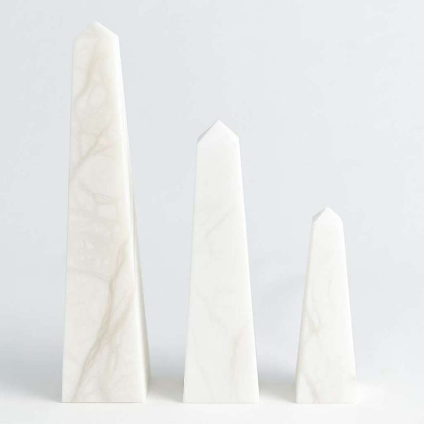 Picture of ALABASTER OBELISK-WHITE