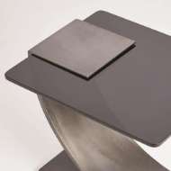 Picture of SIDE TABLE W/SMOKE GLASS-LIGHT GUNMETAL