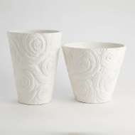 Picture of SWIRLED VASE-MATTE WHITE