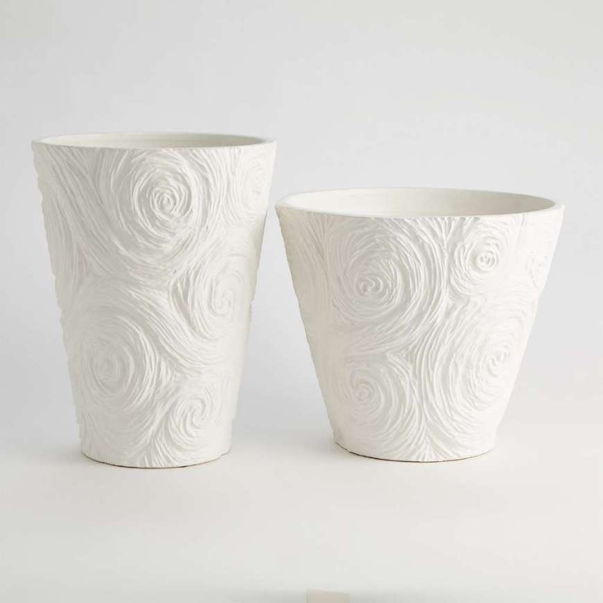 Picture of SWIRLED VASE-MATTE WHITE