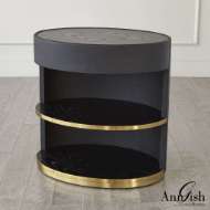 Picture of ELLIPSE BEDSIDE CABINET-BLACK