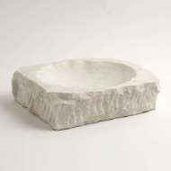 Picture of CHISELED BLOCK BOWL-WHITE MARBLE