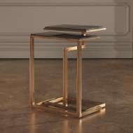 Picture of SET OF 2-C NESTING TABLES-BRASS