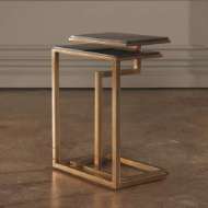 Picture of SET OF 2-C NESTING TABLES-BRASS