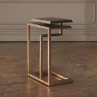 Picture of SET OF 2-C NESTING TABLES-BRASS