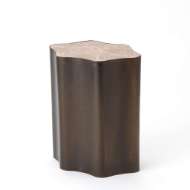 Picture of ORGANIC NESTING TABLE-BRONZE/BEIGE MARBLE