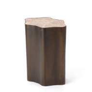 Picture of ORGANIC NESTING TABLE-BRONZE/BEIGE MARBLE