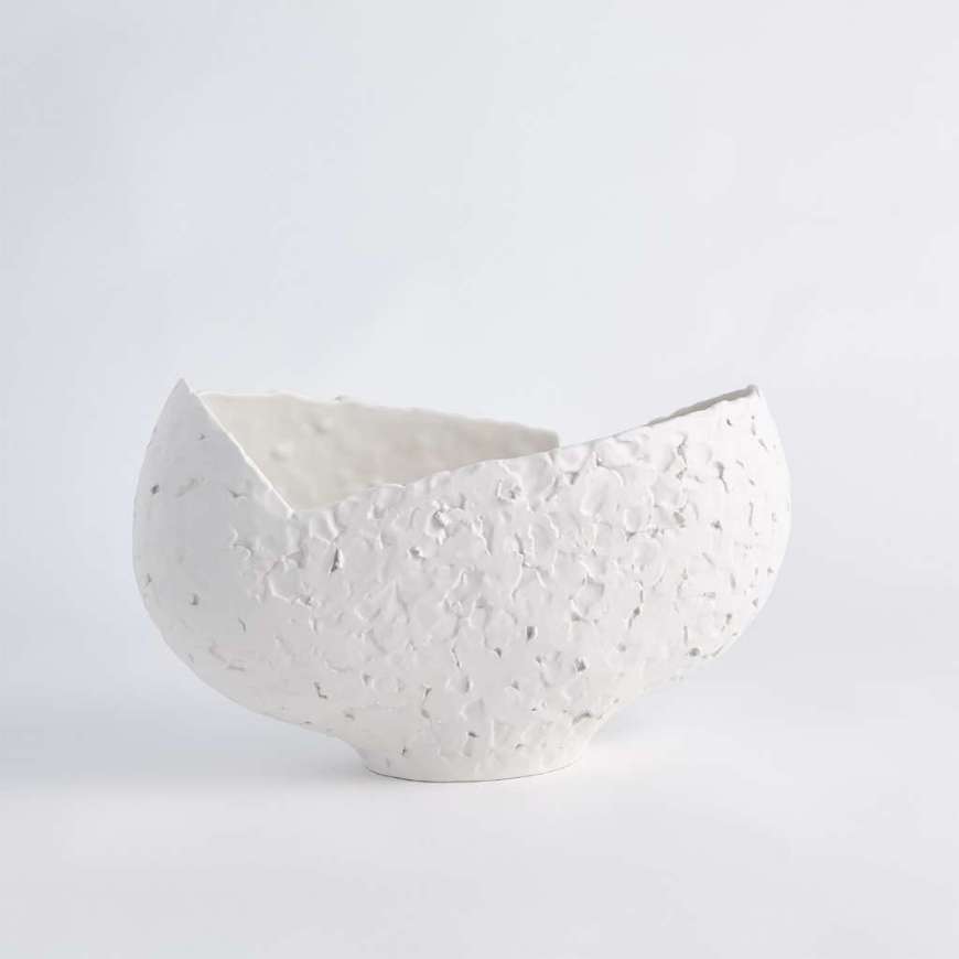 Picture of ASYMMETRICAL STIPPLE BOWL-MATTE WHITE