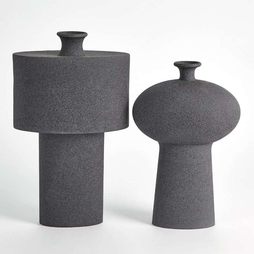 Picture of FOLK VASES-BLACK STONE