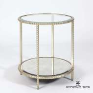 Picture of STUD END TABLE-SILVER LEAF