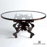 Picture of INK BLOT DINING TABLE-BRONZE-60"