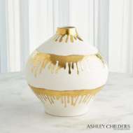 Picture of NUOVE VASE COLLECTION-GOLD DRIPS