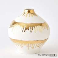 Picture of NUOVE VASE COLLECTION-GOLD DRIPS