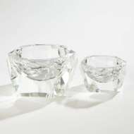 Picture of MULTI FACET CRYSTAL BOWL-CLEAR