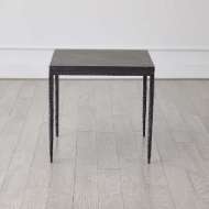 Picture of FORRESTER SIDE TABLE-BLACKENED/FLAMED MARBLE