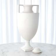 Picture of SQUARE HANDLE AMPHORA URN-MATTE WHITE