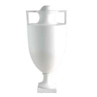 Picture of SQUARE HANDLE AMPHORA URN-MATTE WHITE