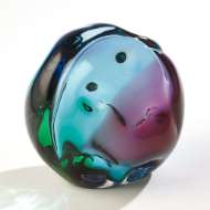 Picture of DIMPLED SPHERE-RUBY/TURQUOISE