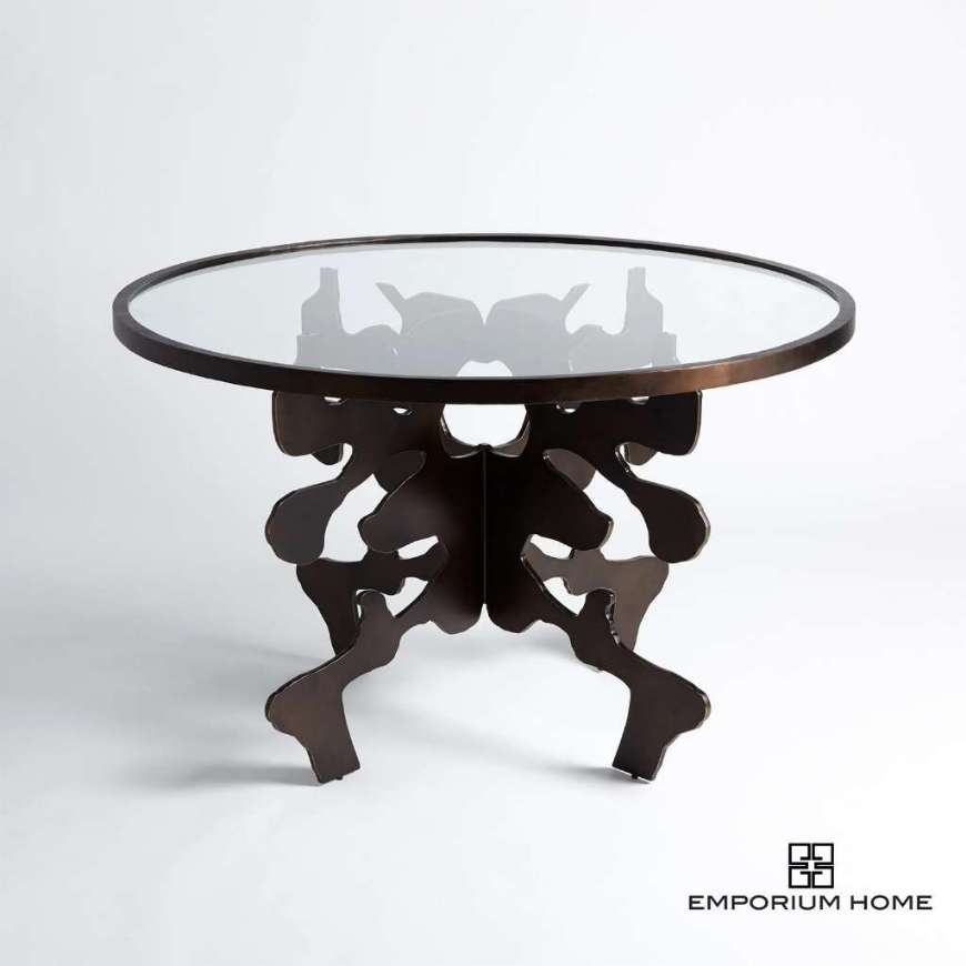 Picture of INK BLOT DINING TABLE-BRONZE-48"