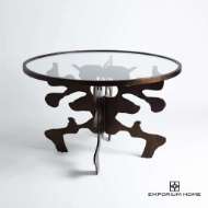 Picture of INK BLOT DINING TABLE-BRONZE-48"