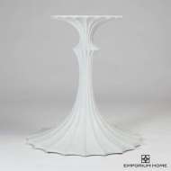 Picture of FLUTE TABLE 48" WHITE MARBLE TOP W/26" WHITE BASE