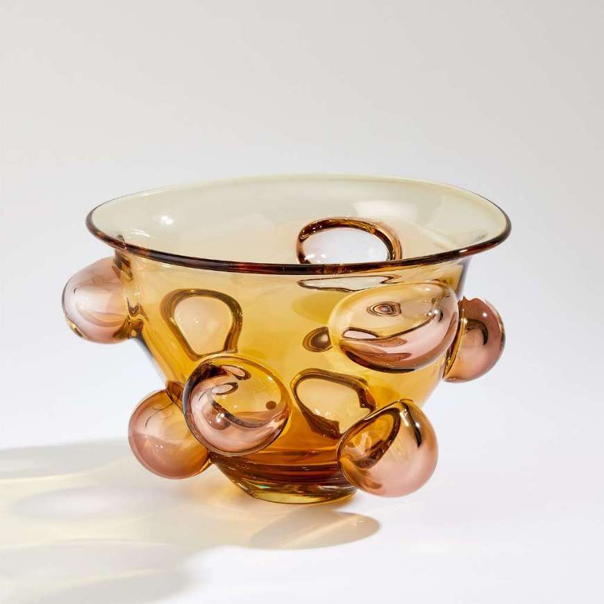 Picture of BUBBLED BOWL-AMBER BLUSH