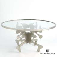 Picture of INK BLOT DINING TABLE-NICKEL-60"