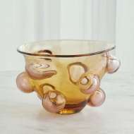 Picture of BUBBLED BOWL-AMBER BLUSH