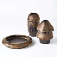 Picture of PRIMITIVE MUSHROOM VASE-BRONZE