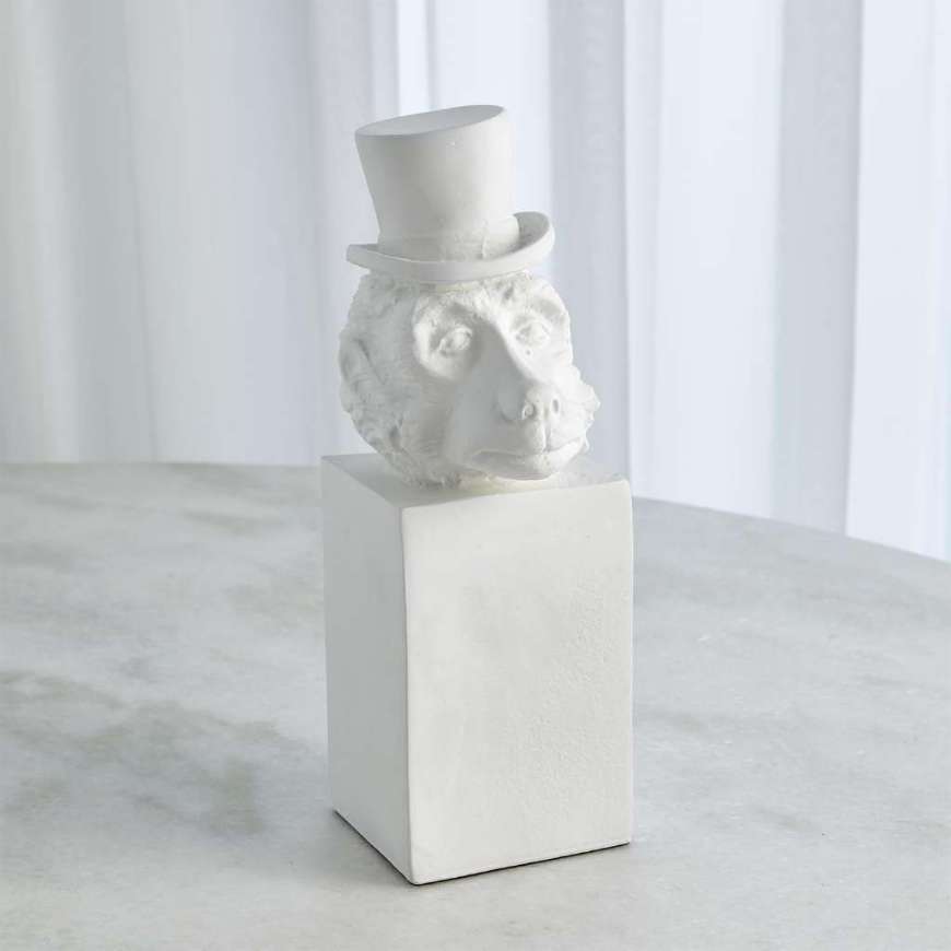 Picture of TOP HAT MONKEY-MATTE WHITE