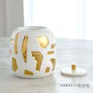 Picture of ABSTRACT JAR-WHITE/GOLD